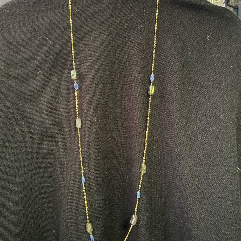 Alexis Bittar Labradorite and Blue Stone Necklace - Picture 8 of 9